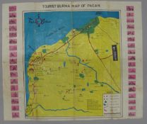 Map of Burma, 18 x 21 inches, ca. 1970's.