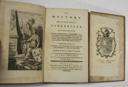 [WINCHESTER] The History and Antiquities of Winchester, 12mo, 2 vols., 2 engr. frontis & 11 plates