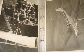 [AVIATION] 2 A3 albums containing photos (incl. large format b/w. of A. W. J. O-H. constructing