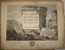 LABRUZZI (C.) publisher: Via Appia Illustrata ab Urbe Roma ad Capuam, large folio, engr. pict.