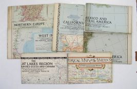 [MAPS] National Geographic magazine maps, North America, Mexico Central America, historical map of