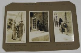[PHOTOGRAPHY] 3 x amateur b/w snapshots of George Bernard Shaw at the Malvern Festival, 1932.[
