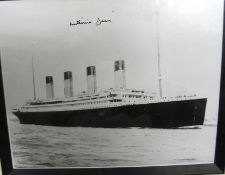 [TITANIC] b/w. photo, 8 x 10 inches, SIGNED in black felt tip by MILLVINA DEAN, the youngest