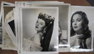 A BOX OF HOLLYWOOD STUDIES, film star actresses photographs, 1940's (Q).