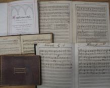 [MUSIC] manuscript, religious & secular, 5 vols. various, 19th & 20th c. incl. ca. 1810 vol. ex-
