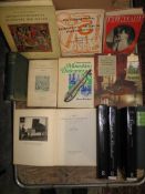 [MUSICOLOGY / INSTRUMENTS] small coll'n of monographs, reference books, etc. (1 box).[Provenance;