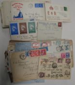 [PHILATELY] coll'n U.K. & World 1st Day & other covers, commemorative, airmail etc. (Q).[Provenance;