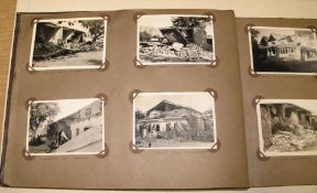 QUETTA, 3 x photo albums with small format, dry-mounted original b/w snapshots 1934/5, captioned,