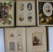 [CARTE DE VISITE ALBUMS] three large carte de visite albums containing c. 200 cartes de visite and