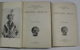 [MUSIC] DENSMORE (F.) Chippewa Music, 2 vols., 8vo, illus., cloth gilt, Washington, 1910, 1913 (