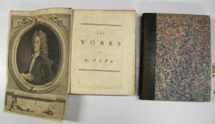 POPE (Alexander) The Works, 2 vols., 4to, folding portrait & half-title in vol. 1, vol. 2 without