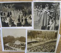 [1953 CORONATION] a set of 20 large press prints (30 x 24 cms) of the coronation of Queen