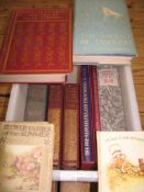 A box of various books, including Folio Society, Life of Morris, Familiar London etc. (Q).