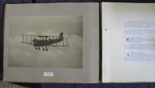 [AVIATION] HANDLEY PAGE - Aeronautical Pioneer..., obl. 4to, mounted photos, xeroxed letterpress,