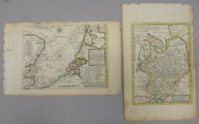 [MAPS] 2 MAPS BY Herman Moll, one a chart of part of the seacoast of England, Holland and