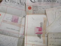 [FRIMLEY] DEEDS, CONVEYANCES, etc., group of 8 vellum ms. docs (2 with maps), all relating to