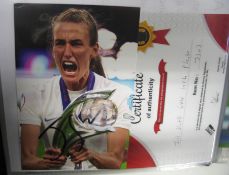 [WOMEN & FOOTBALL] coll'n of 25 col. photos (i.e. 22 players & coach) of the England Lioness team,