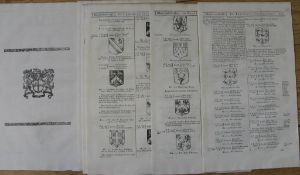 [HERALDRY] Coats of arms, approx. 50 pp., folio, 18th c. (Q).