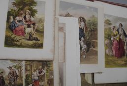 [COLOUR PRINTING, etc.] a coll'n of KRONHEIM & other prints, large & small, some trial states,