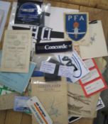 [AVIATION] small group of misc. labels, badges, stickers, greetings cards (Q).[Provenance; the