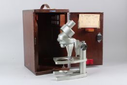 A W. WATSON & SONS LTD BINOCULAR MICROSCOPE, No. 118223, with accessories, in a fitted case.