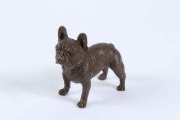 A BRONZE PUG DOG. 7cms.