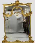 A VERY GOOD LARGE LOUIS XVI STYLE GILT WOOD MIRROR with shells and acanthus scrolls. 228cms high x
