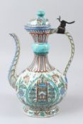 A RARE 19TH CENTURY OTTOMAN STYLE ORIENTALIST FRENCH SAMSON EWER. 34cms high.