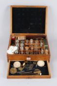 A MICROSCOPE SLIDE PREPARATION KIT, boxed.