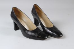 CHARLES JOURDAN, A PAIR OF LADIES BLACK PATENT LEATHER HIGH HEEL SHOES, size 40.