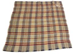 A CHANEL TARTAN BLANKET. 160cms x 160cms.