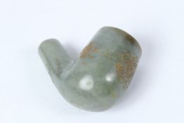 A PLAIN TURKISH JADE PIPE.