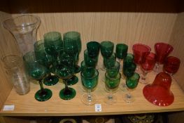 A quantity of glassware.