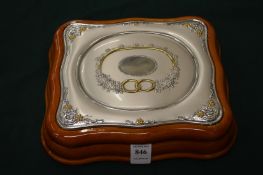 A silver mounted jewellery box.