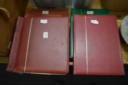 Four stamp albums covering Europe.