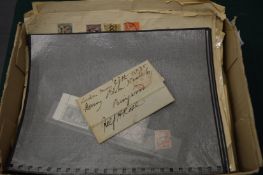 Stamps mounted on loose leaves.