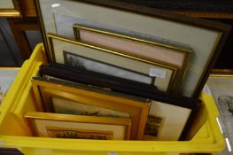 A small group of paintings and prints.