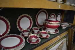 A quantity of Wedgwood Whitehall dinnerware to include a large tureen, cover and stand.