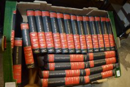 A quantity of Crime Collection Agatha Christie books.