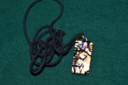 Decorative glass necklace.