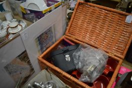 Picnic hamper and other items.