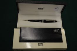 A Mont Blanc ballpoint pen with original box and paperwork.