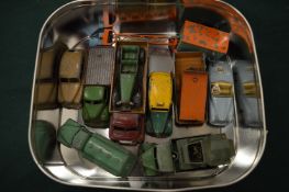 A small group of die-cast cars and vans etc.