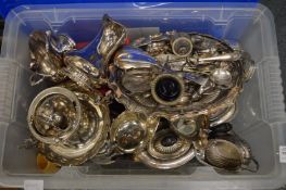 A large quantity of plated items.