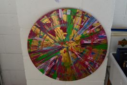 After Damien Hirst, a spin painting on board.