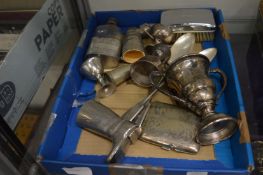 A small group of plated items.