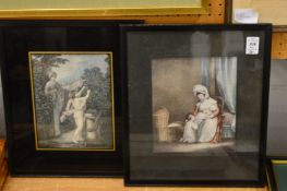 Two colour engravings.