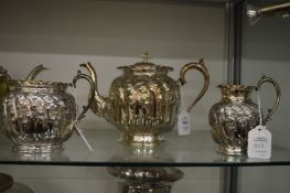 A good plated three piece tea service.