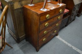 A 19th century mahogany four drawer chest.