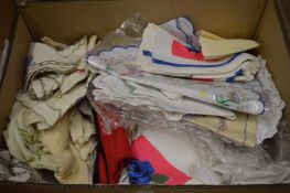 Box of textiles.